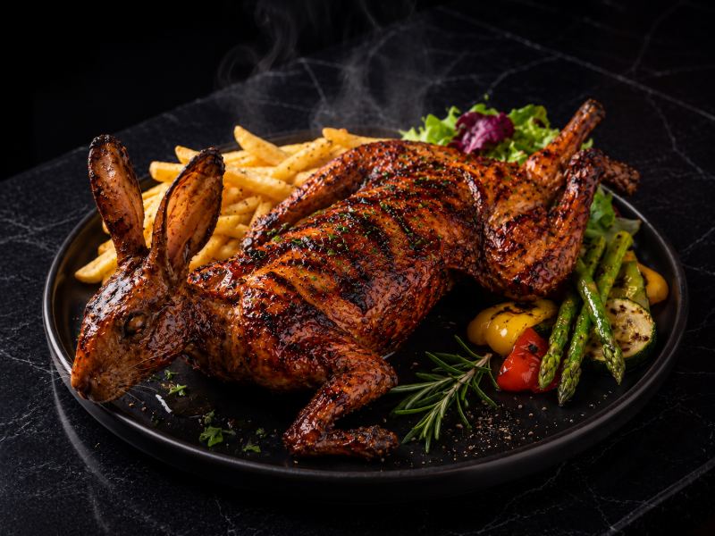 Full Grilled Rabbit